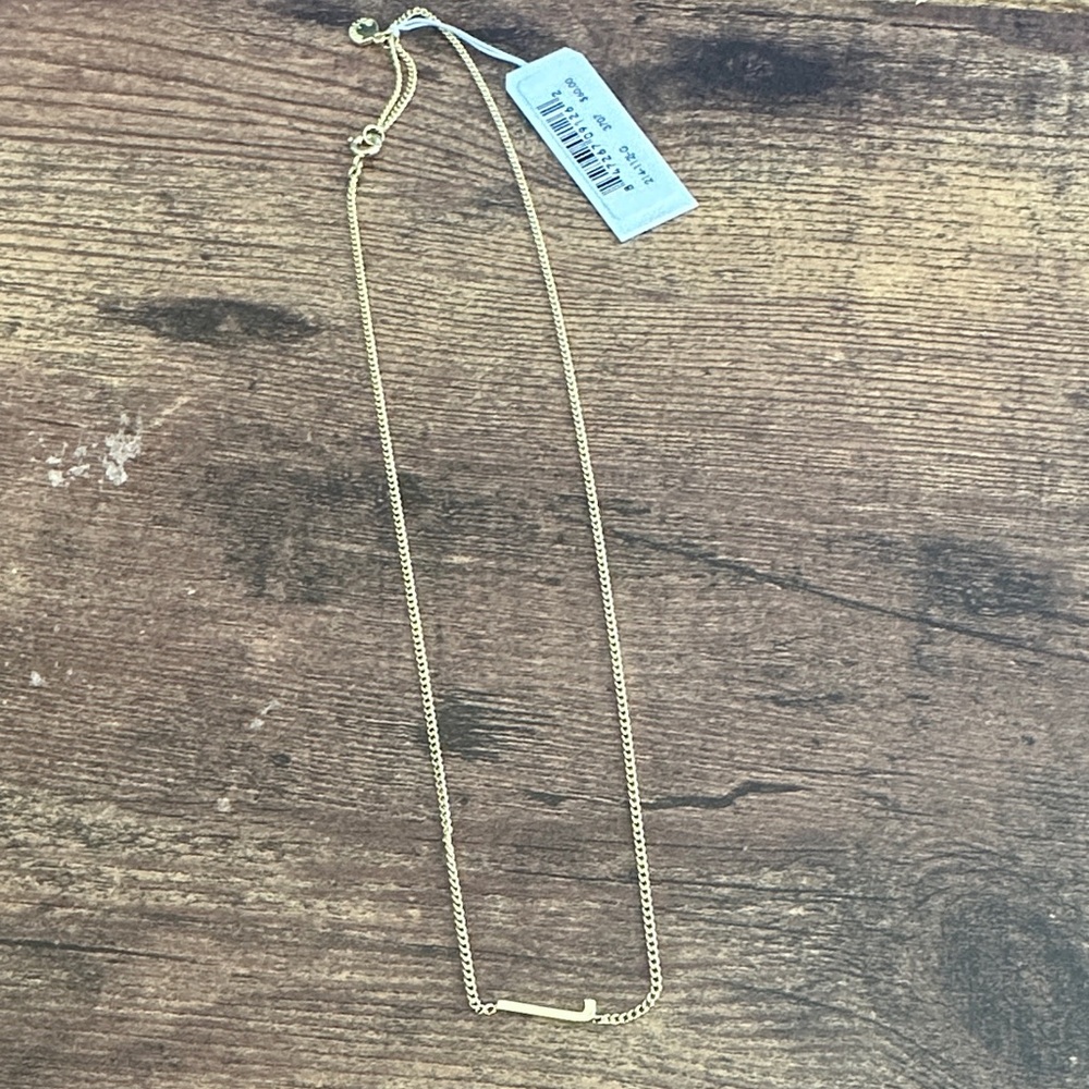 Gorjana ‘J’ initial NEW Gold Necklace